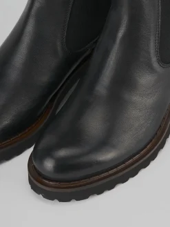 Stivaletti tacco 5cm pelle nero