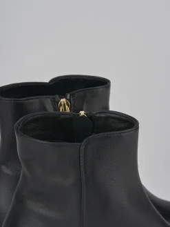 Stivaletti tacco 6cm pelle nero