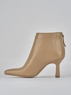 Stivaletti tacco 5cm pelle marrone