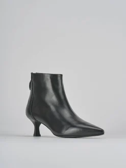 Stivaletti tacco 5cm pelle nero