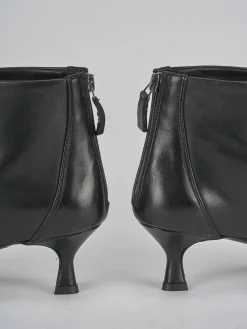 Stivaletti tacco 5cm pelle nero