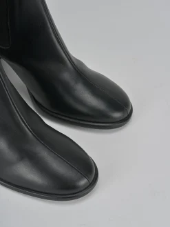 Stivaletti tacco 7cm pelle nero