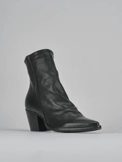 Stivaletti tacco 7cm pelle nero