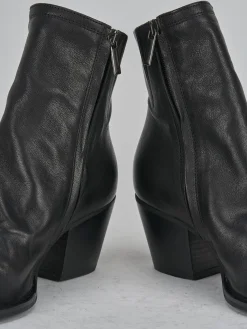 Stivaletti tacco 7cm pelle nero