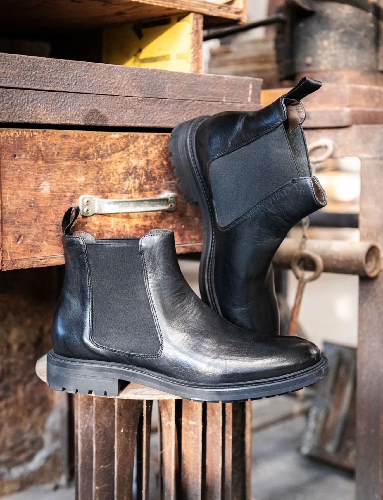 Stivaletti tacco 3cm pelle nero