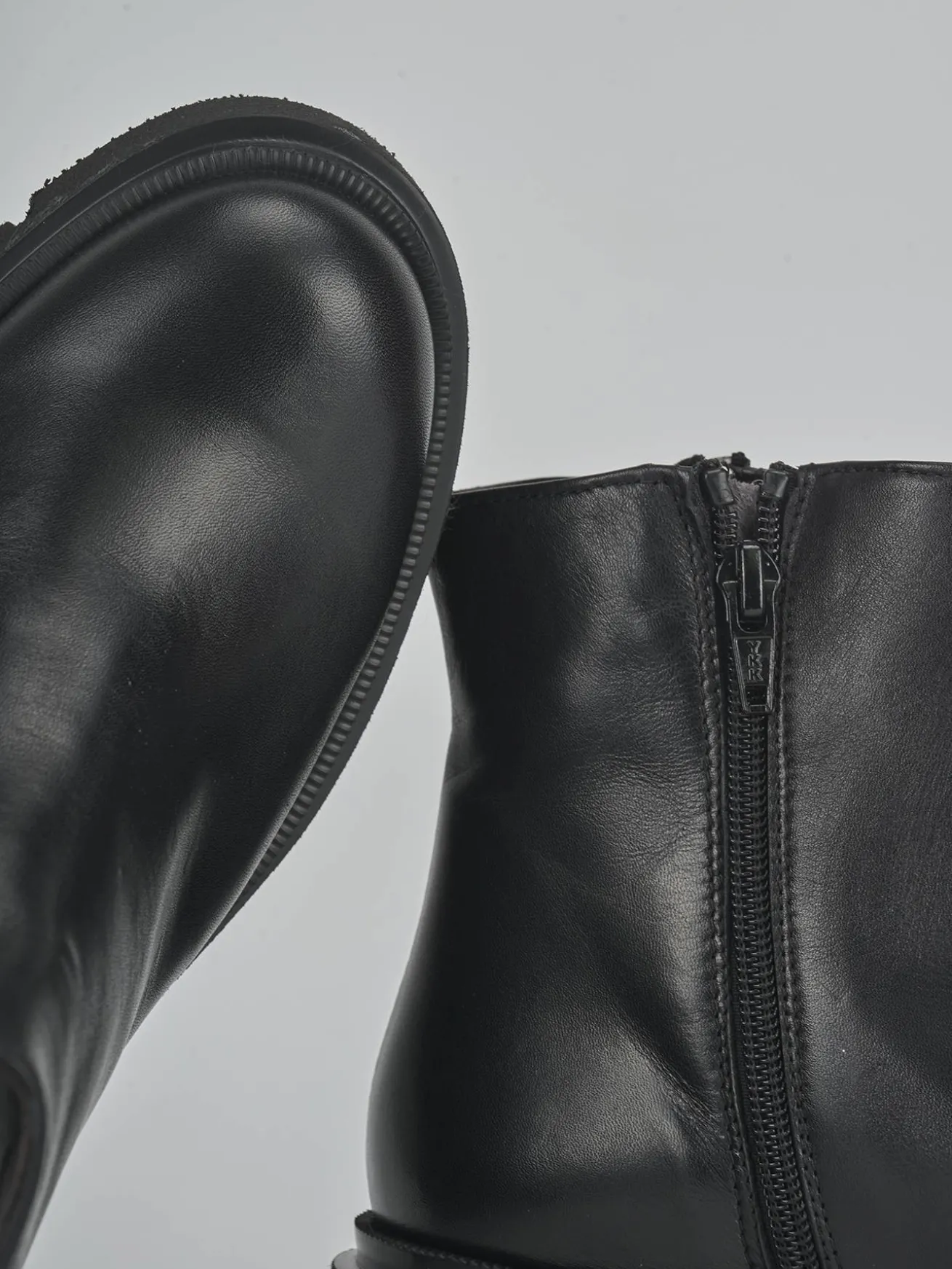 Stivaletti tacco 5cm pelle nero