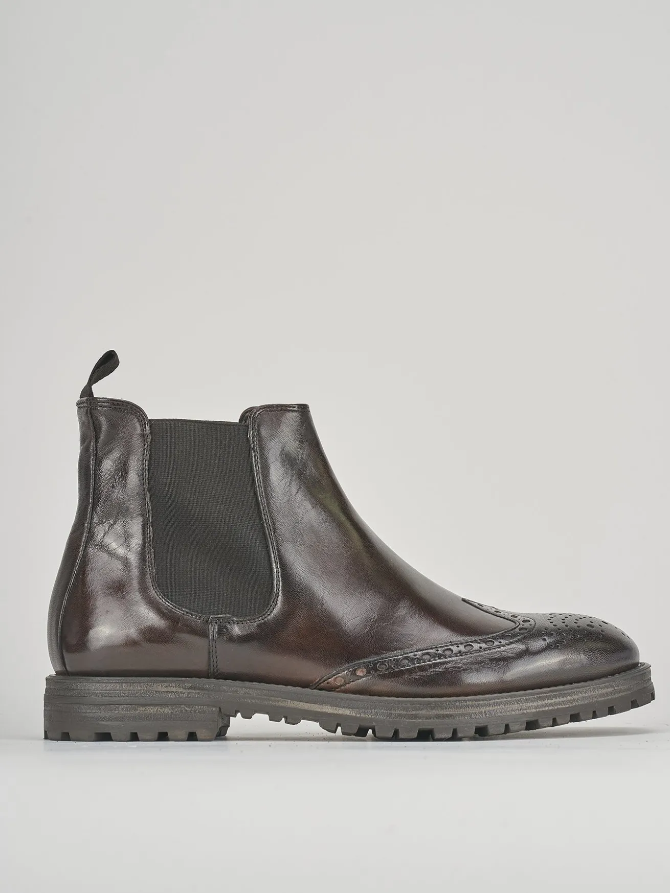 Stivaletti tacco 1cm pelle testa