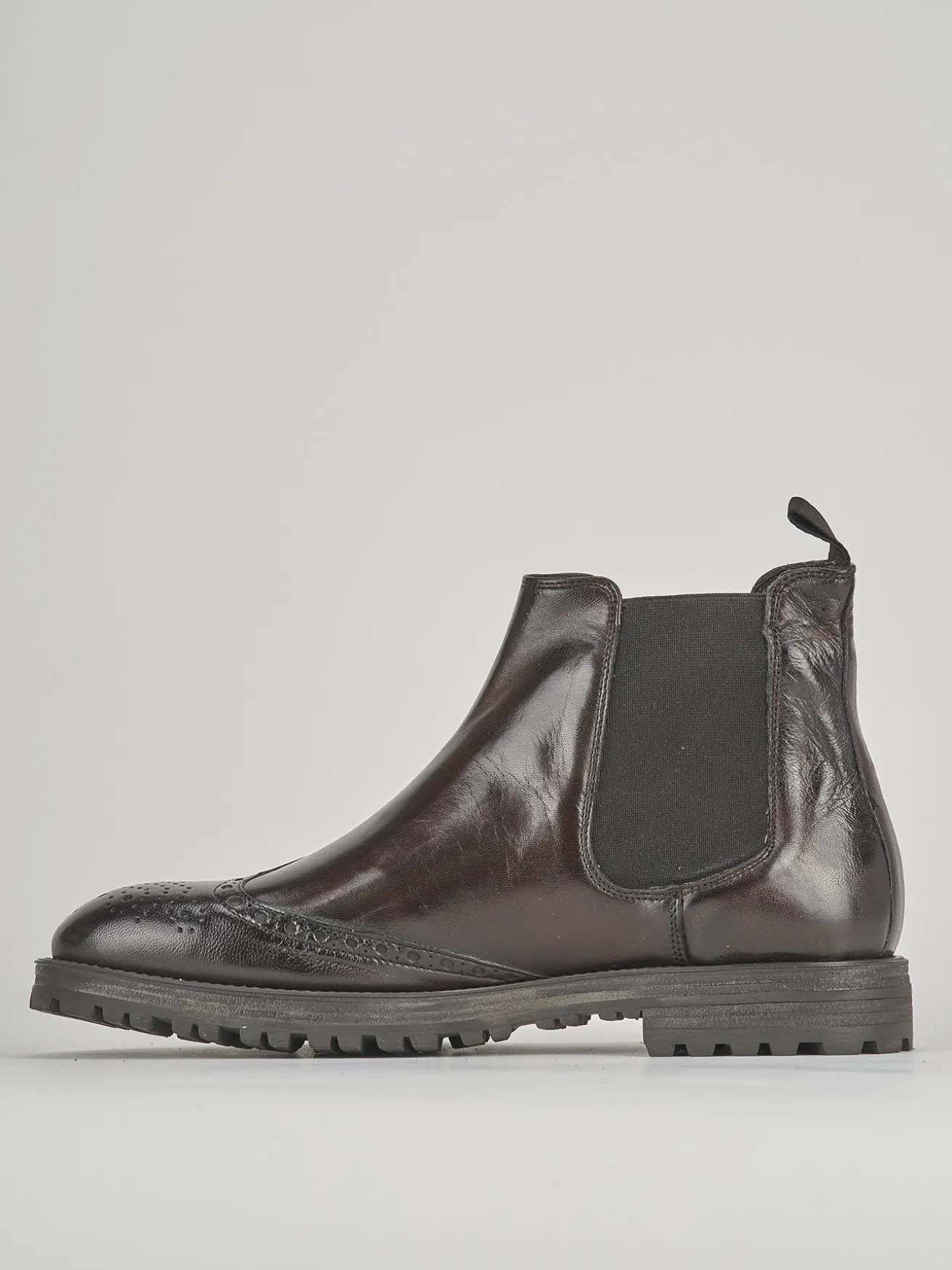 Stivaletti tacco 1cm pelle testa