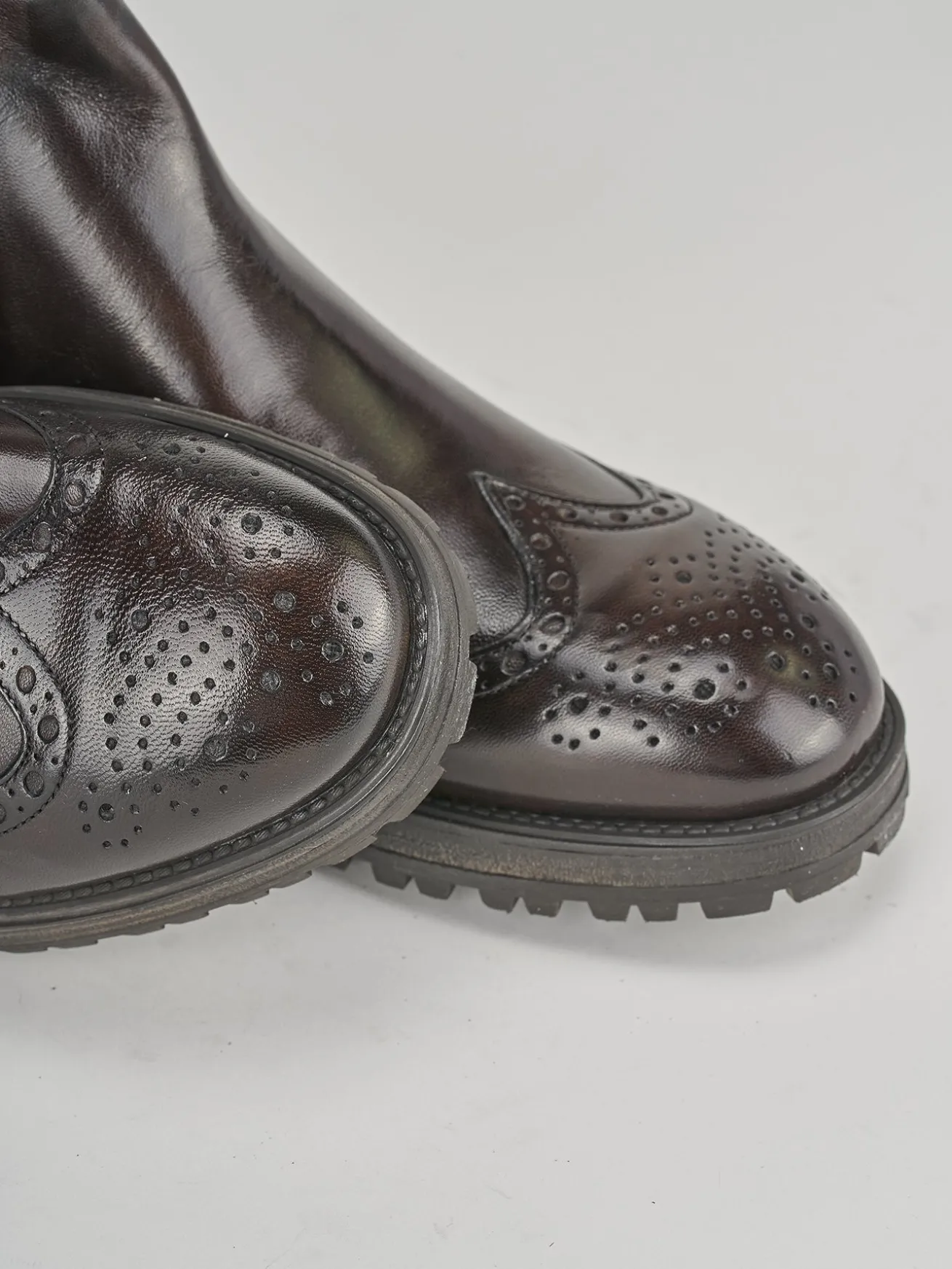 Stivaletti tacco 1cm pelle testa