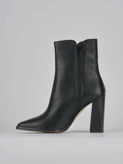 Stivaletti tacco 9cm pelle nero