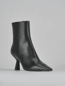 Stivaletti tacco 8cm pelle nero