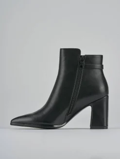 Stivaletti tacco 7cm pelle nero