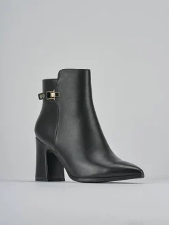 Stivaletti tacco 7cm pelle nero