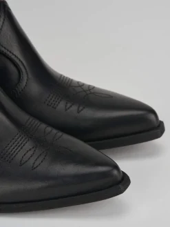 Stivaletti tacco 7cm pelle nero