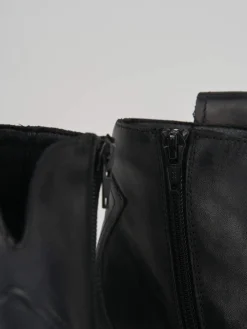 Stivaletti tacco 7cm pelle nero