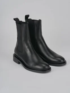 Stivaletti tacco 2cm pelle nero