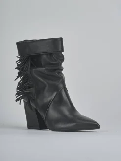 Stivaletti tacco 8cm pelle nero