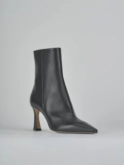 Stivaletti tacco 8cm pelle nero