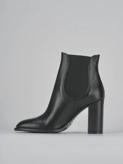 Stivaletti tacco 9cm pelle nero