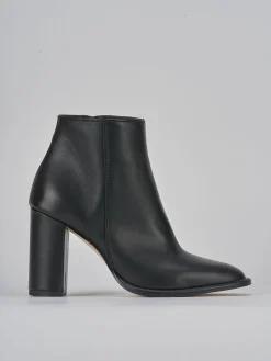 Stivaletti tacco 8cm pelle nero
