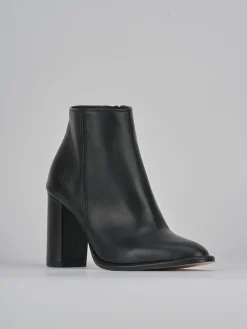 Stivaletti tacco 8cm pelle nero