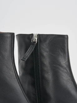 Stivaletti tacco 5cm pelle nero