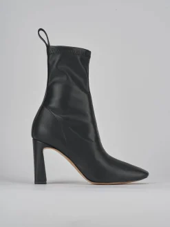 Stivaletti tacco 9cm pelle nero