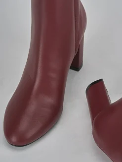 Stivaletti tacco 8cm pelle bordo'