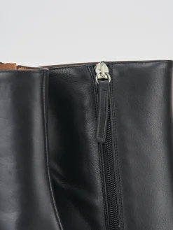 Stivaletti tacco 8cm pelle nero