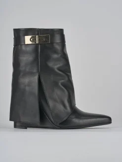 Stivaletti tacco 9cm pelle nero