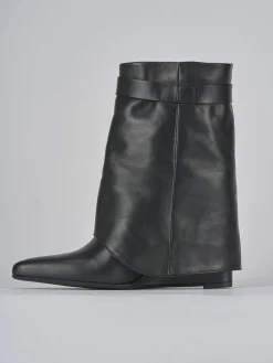 Stivaletti tacco 9cm pelle nero