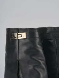 Stivaletti tacco 9cm pelle nero