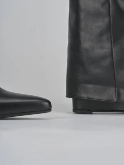 Stivaletti tacco 9cm pelle nero