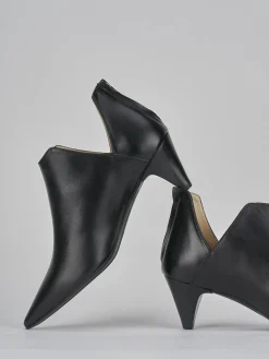 Stivaletti tacco 5cm pelle nero