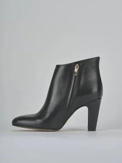 Stivaletti tacco 8cm pelle nero