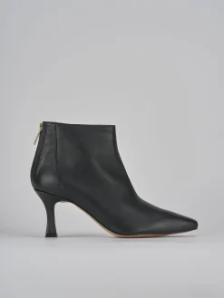 Stivaletti tacco 7cm pelle nero