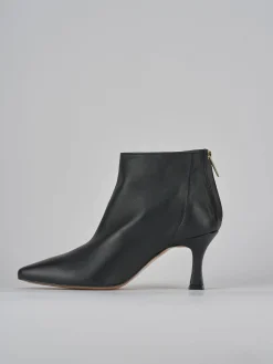 Stivaletti tacco 7cm pelle nero