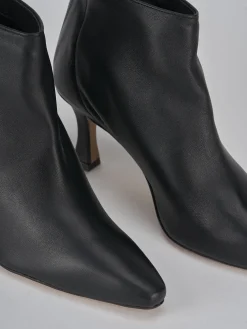 Stivaletti tacco 7cm pelle nero