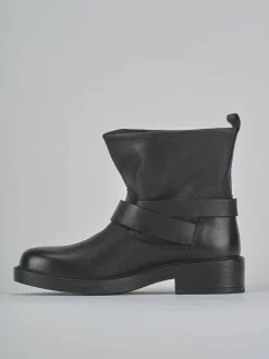 Stivaletti tacco 3cm pelle nero