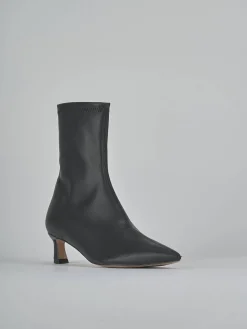 Stivaletti tacco 5cm pelle nero