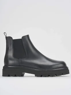 Stivaletti tacco 2cm pelle nero