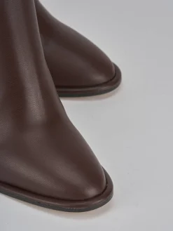 Stivaletti tacco 8cm pelle testa