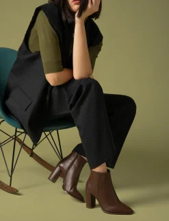 Stivaletti tacco 8cm pelle testa