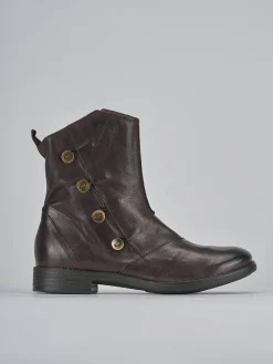 Stivaletti tacco 2cm pelle nero