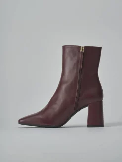 Stivaletti tacco 7cm pelle bordo'