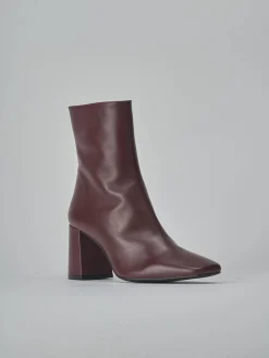 Stivaletti tacco 7cm pelle bordo'