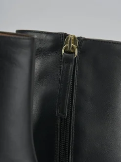 Stivaletti tacco 5cm pelle nero