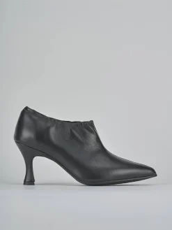 Stivaletti tacco 7cm pelle nero