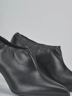 Stivaletti tacco 7cm pelle nero