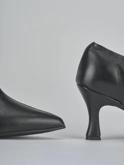 Stivaletti tacco 7cm pelle nero